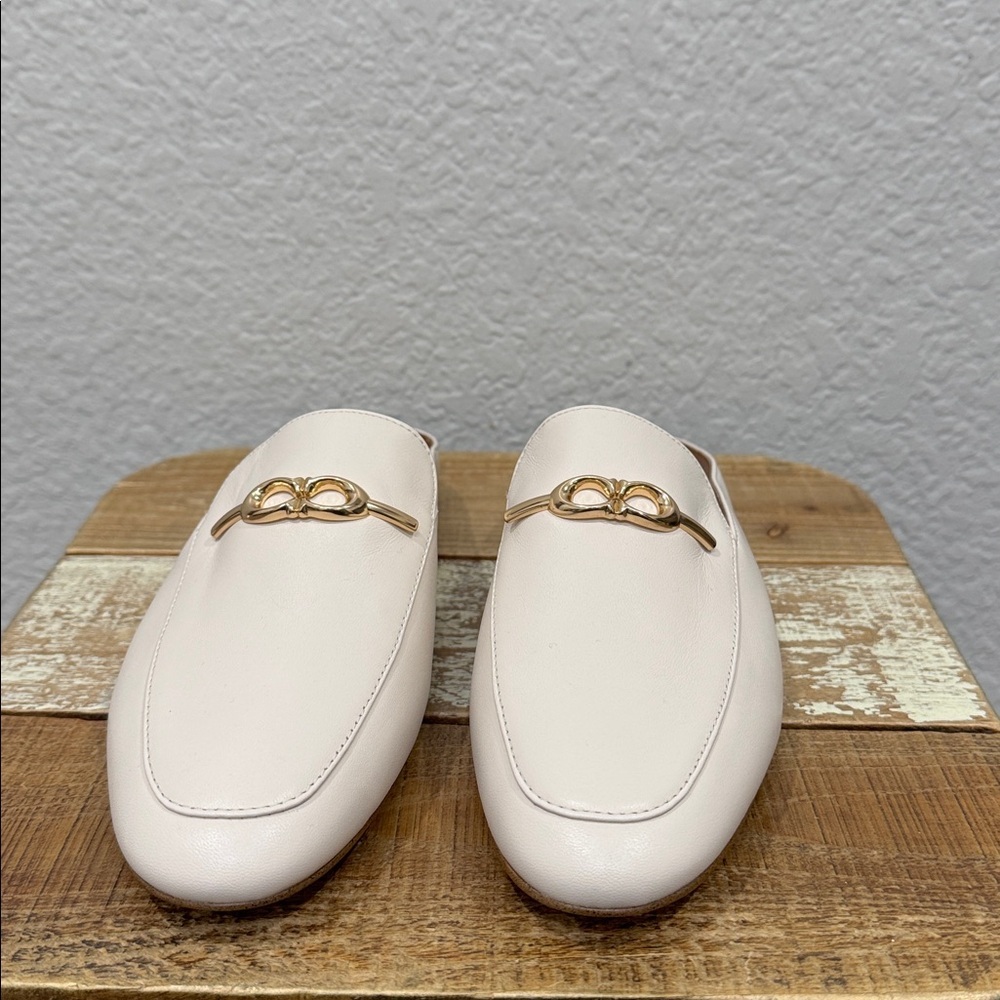 Coach Sienna Leather Slide Mule Chalk Size 7 - Picture 5 of 8